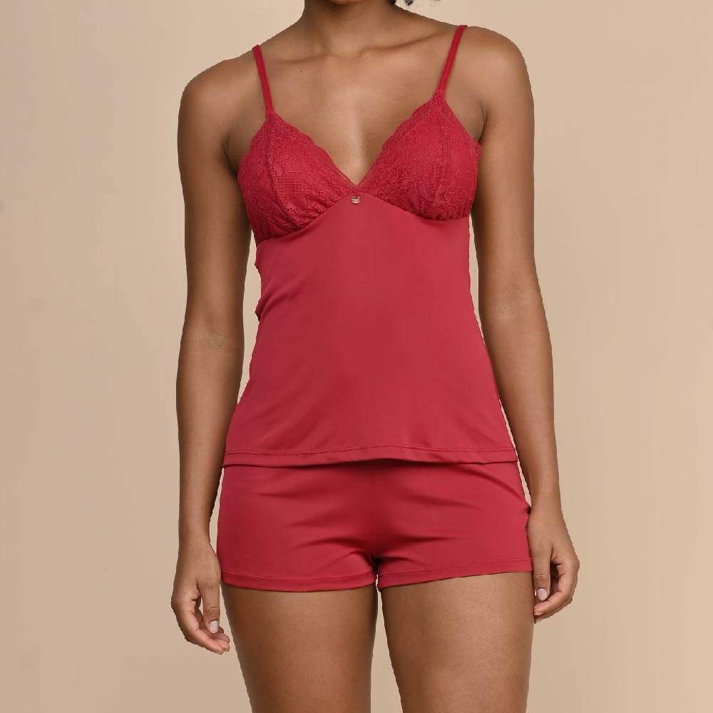 Mavi - Inverno 2024 - Shortdoll Alça Com Detalhe De Renda No Busto