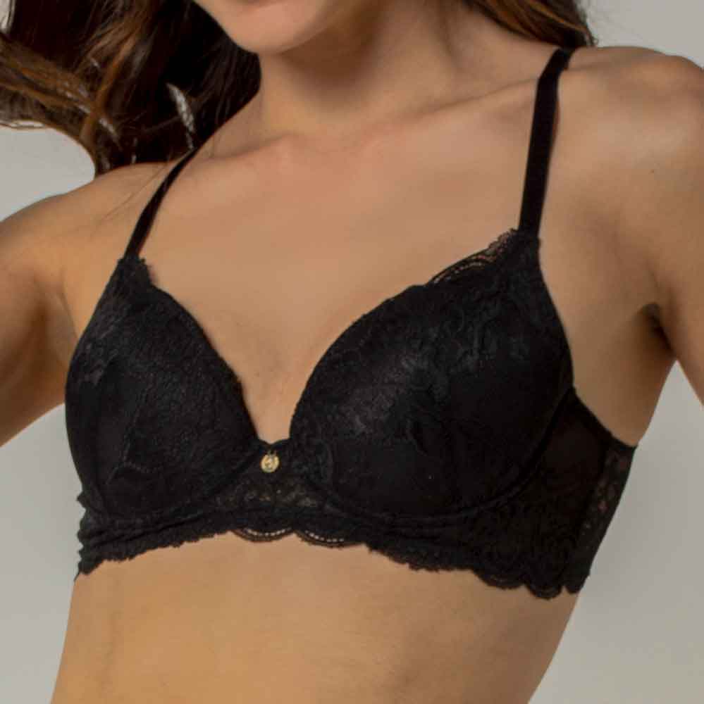 Forum - Lace Me - Soutien Bojo Liso Em Renda Com Desenho Especial Nas Costas