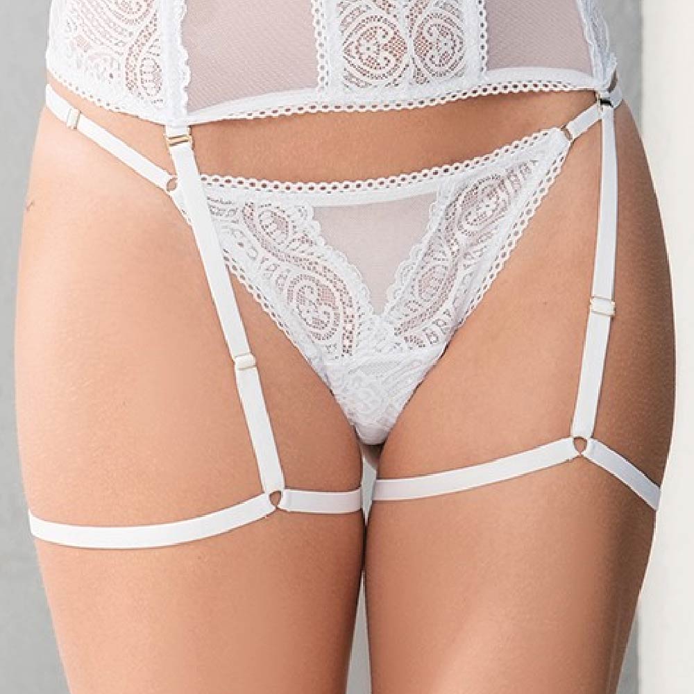 Gracious - Paris - Calcinha String Fio Dental Em Renda E Tule