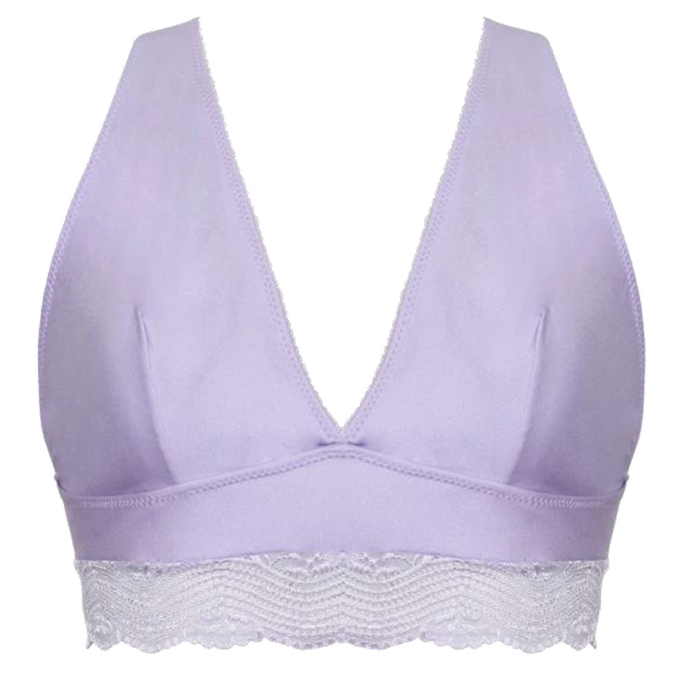 Gracious - Soft Colors - Top Com Vértice Alto Em Microfibra